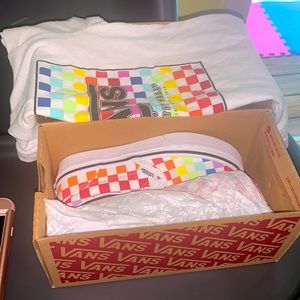 Kids colorful vans and shirt